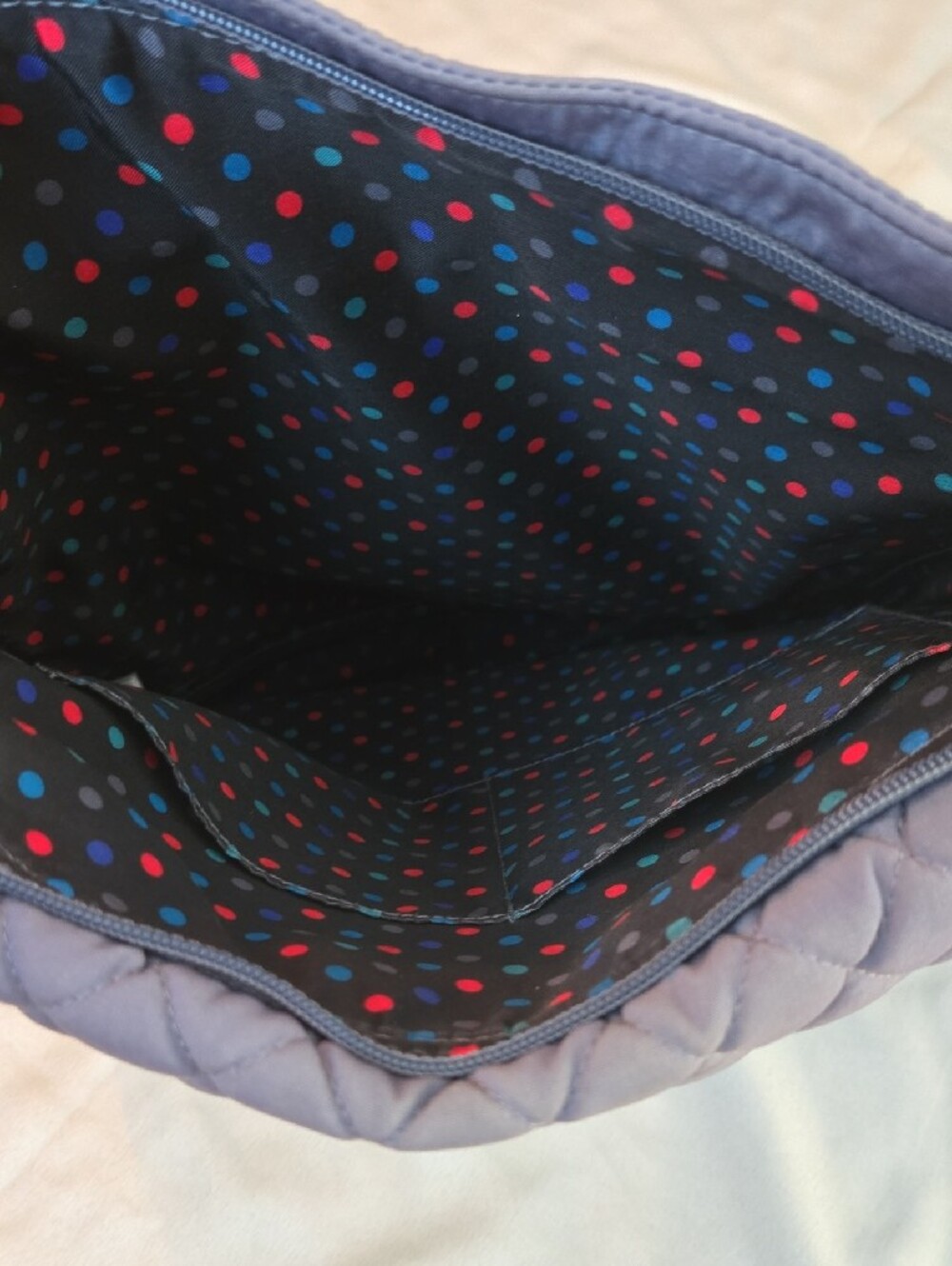 Vera Bradley Quilted Gray Crossbody Bag - Picture 4 of 6